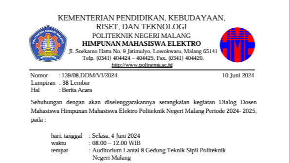 Berita Acara DDM 2024